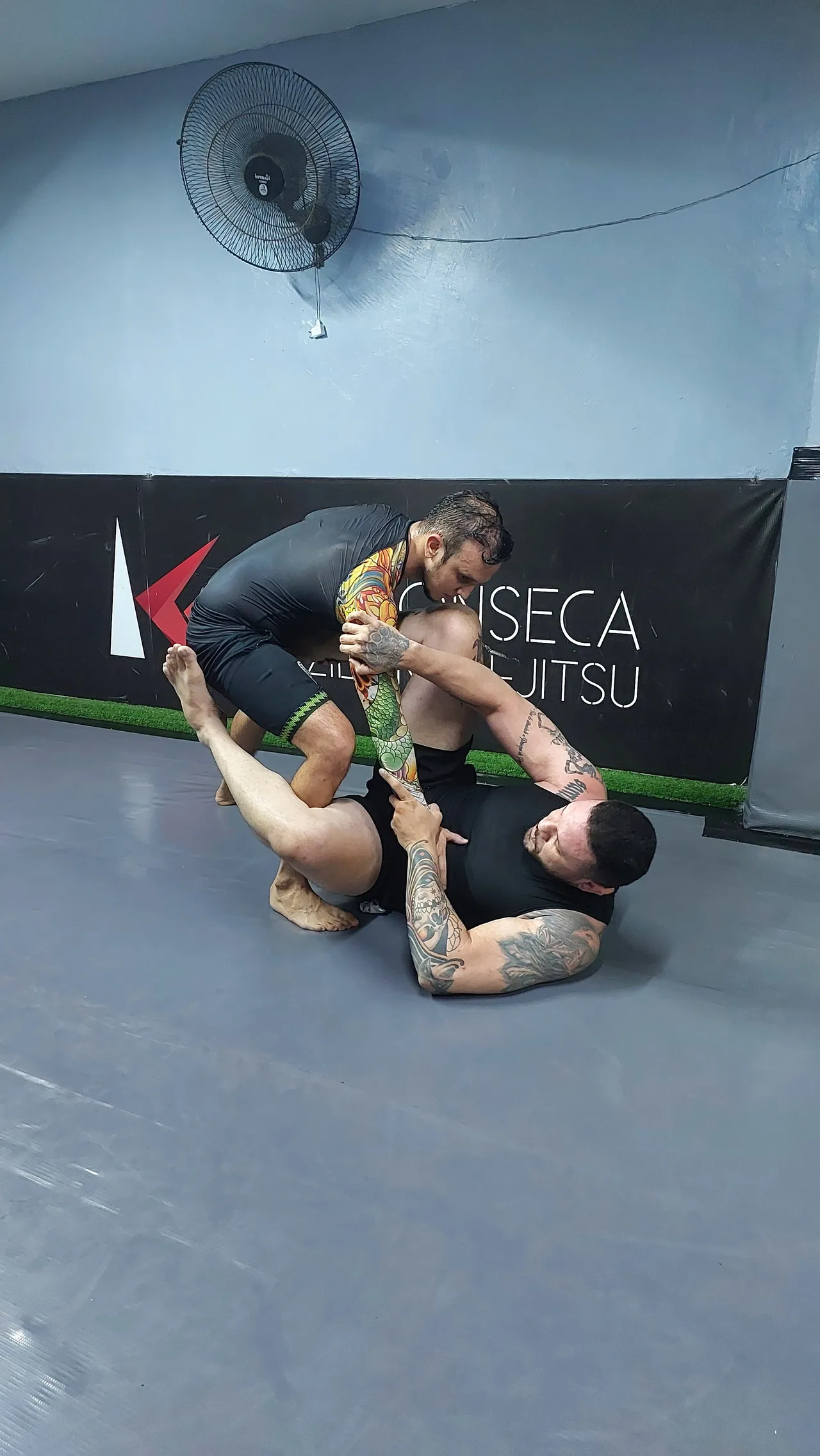 Prática de grappling e No Gi no tatame da Kiko Fonseca BJJ em Belém